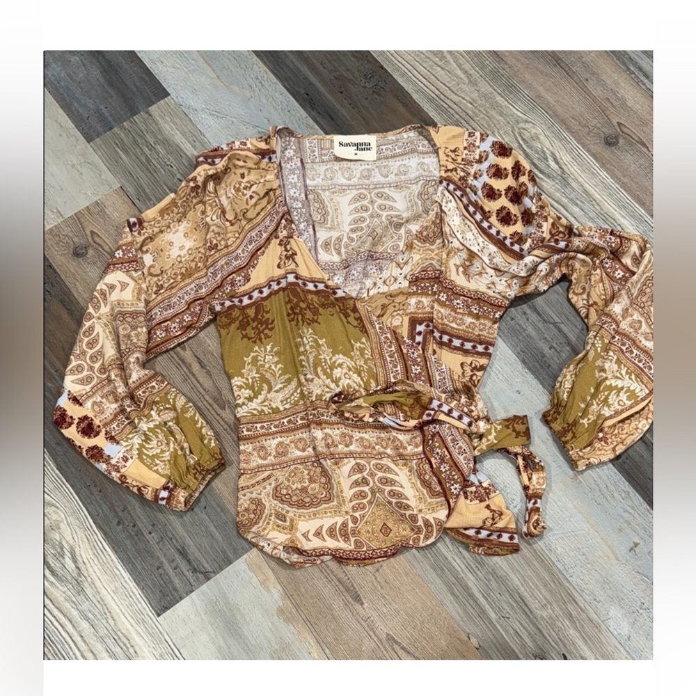 Savanna Jane Women's Boho wrap top